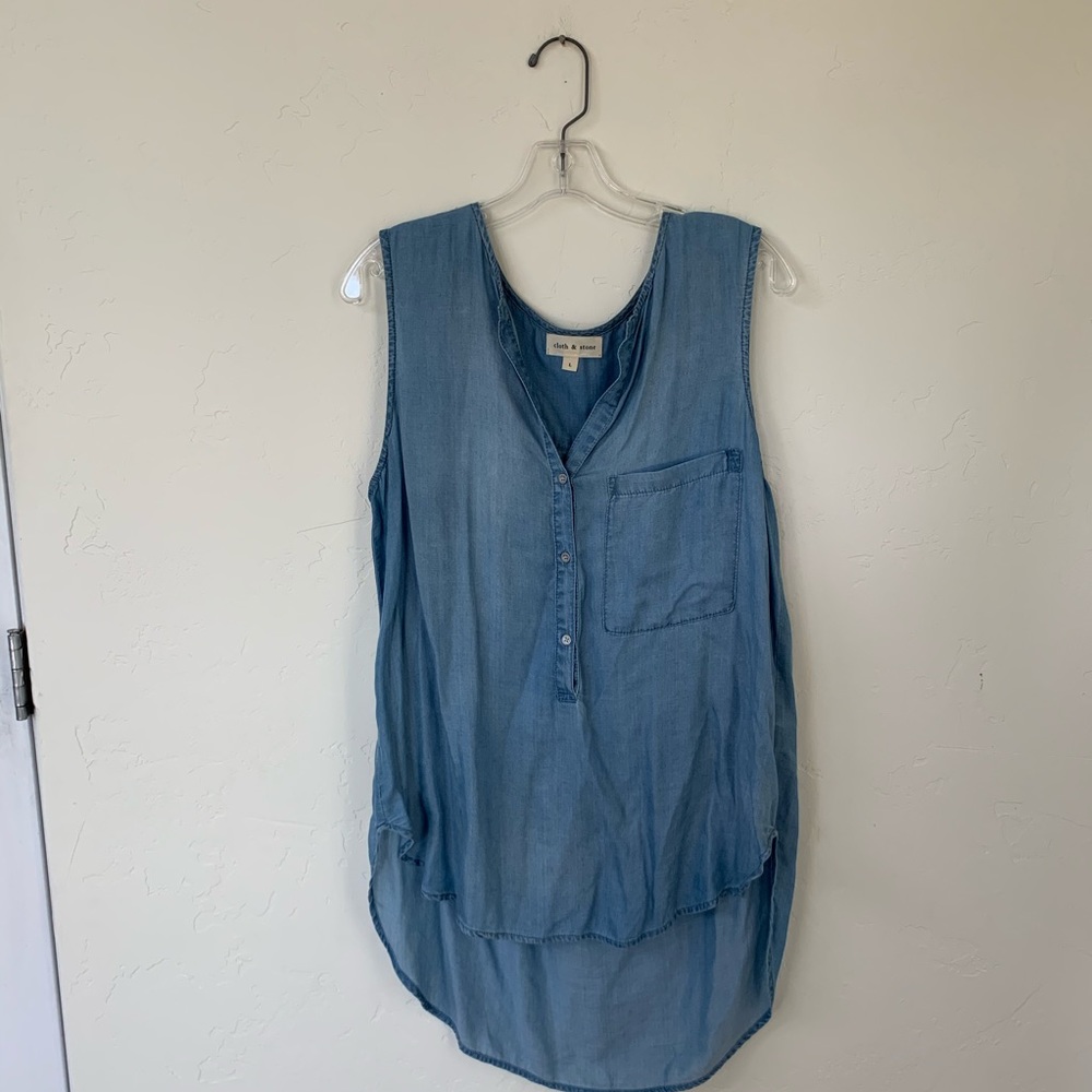 Cloth & Stone denim tank top